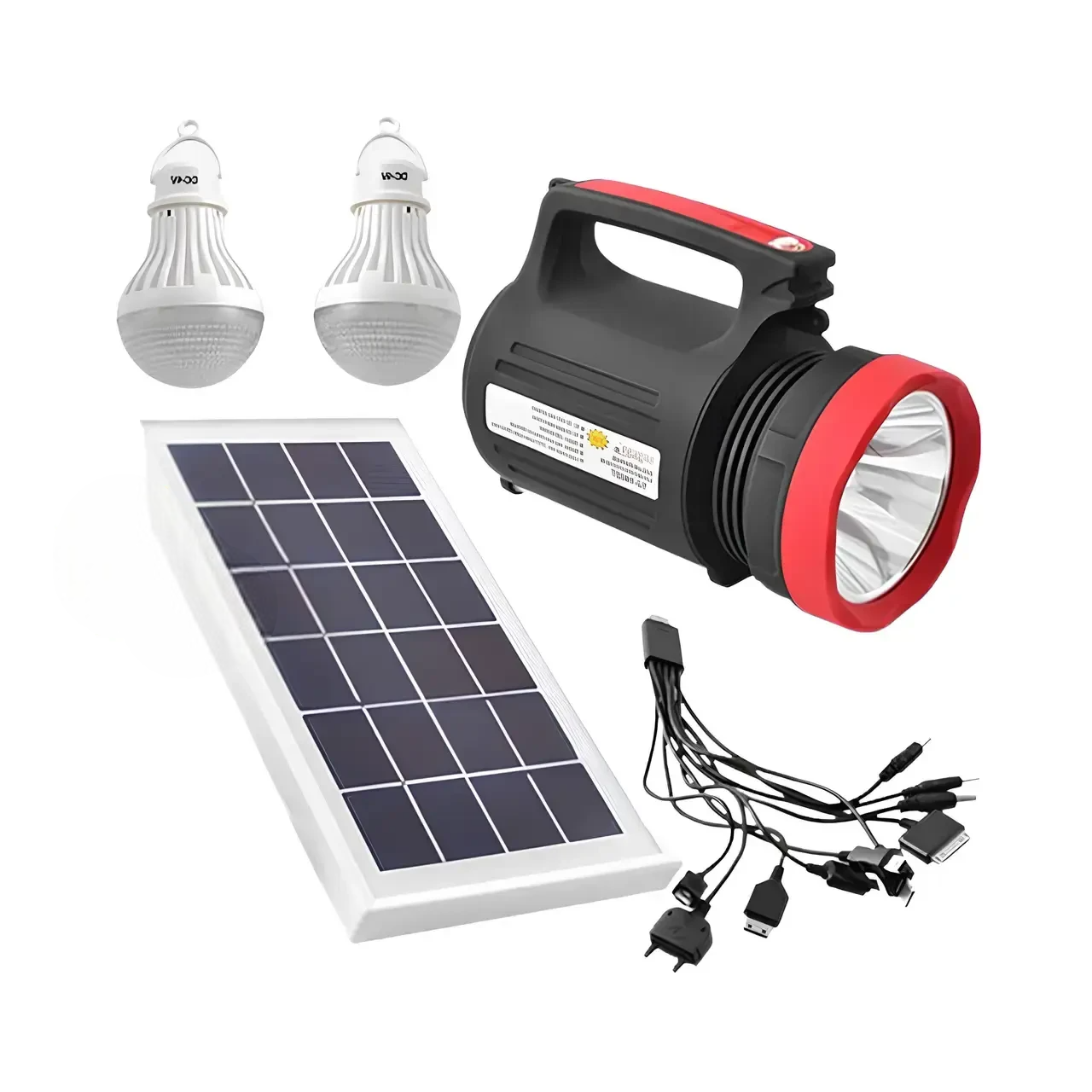 Фонарь-прожектор аккумуляторный с солнечной панелью Wimpex WX-1902 5W и 2 лампы 3W (WX-1902)