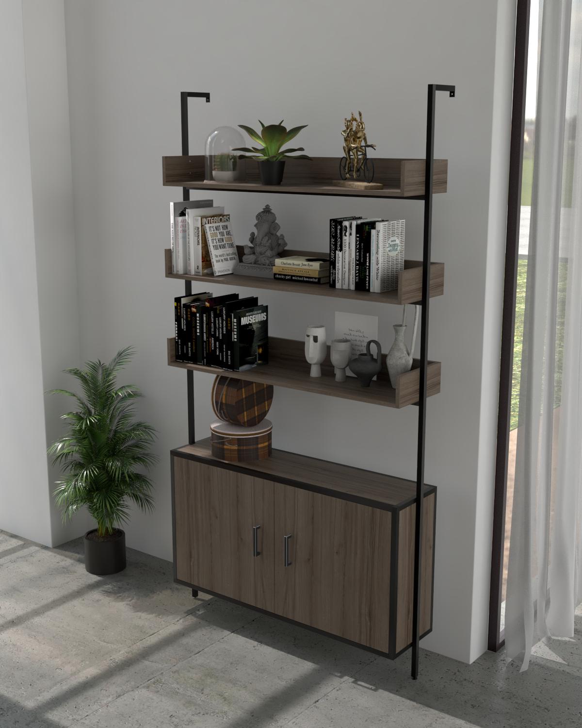 Стеллаж с тумбой EcoLoft Лорето DSP-1415-4 в стиле лофт Монтеверде (DSP-1415-4)