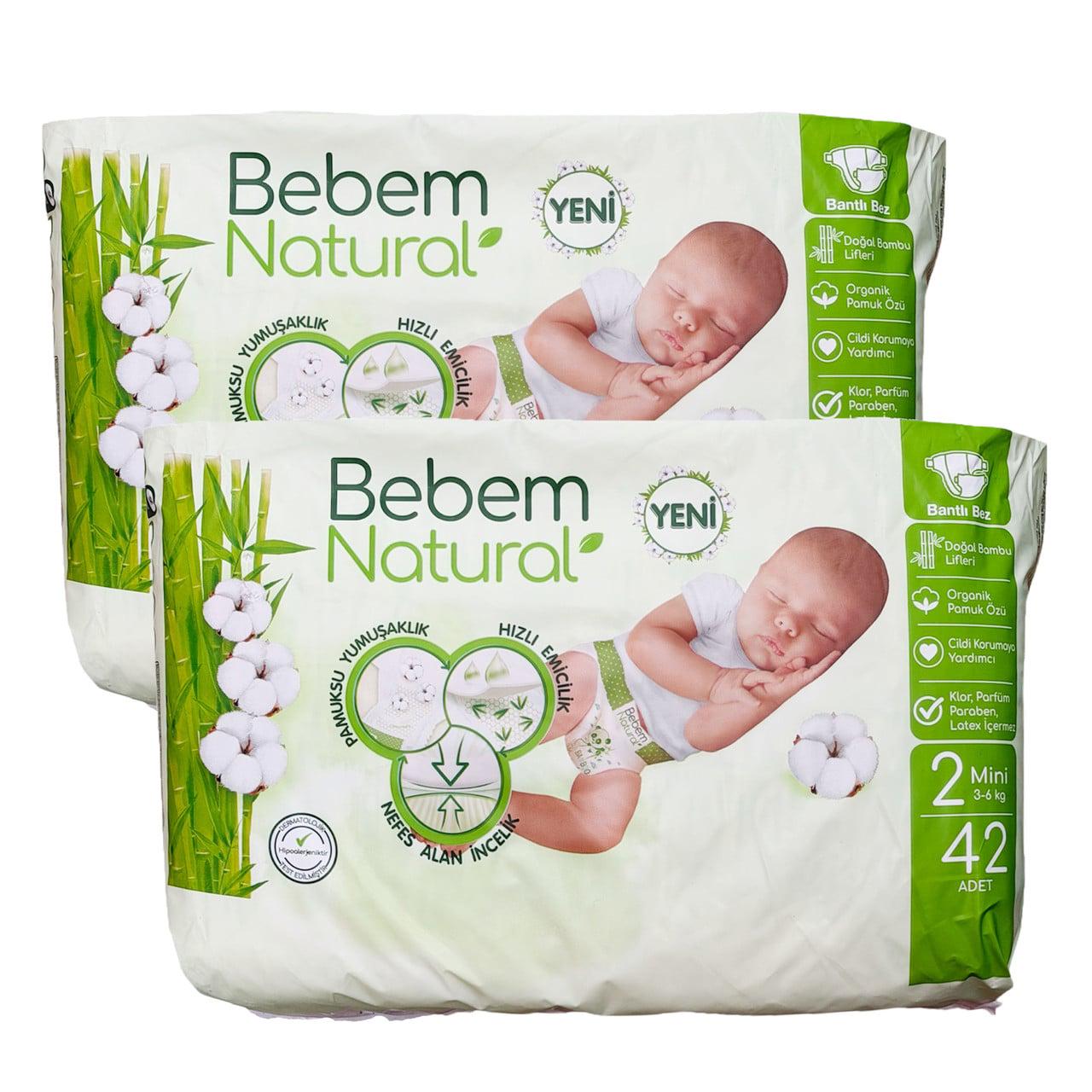 Підгузки Bebem Natural 2 Mini 3-6 кг 84 шт. (id_14928)