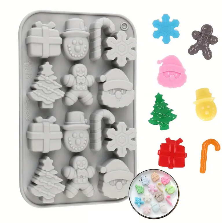 Форма силіконова для шоколаду/цукерок/мила/свічок Сірий (SAM-6074) - фото 3