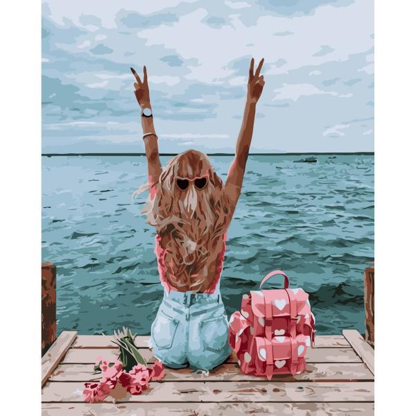 Картина по номерам Strateg Люди Свобода 40х50 см в термопакете (VA-2963)