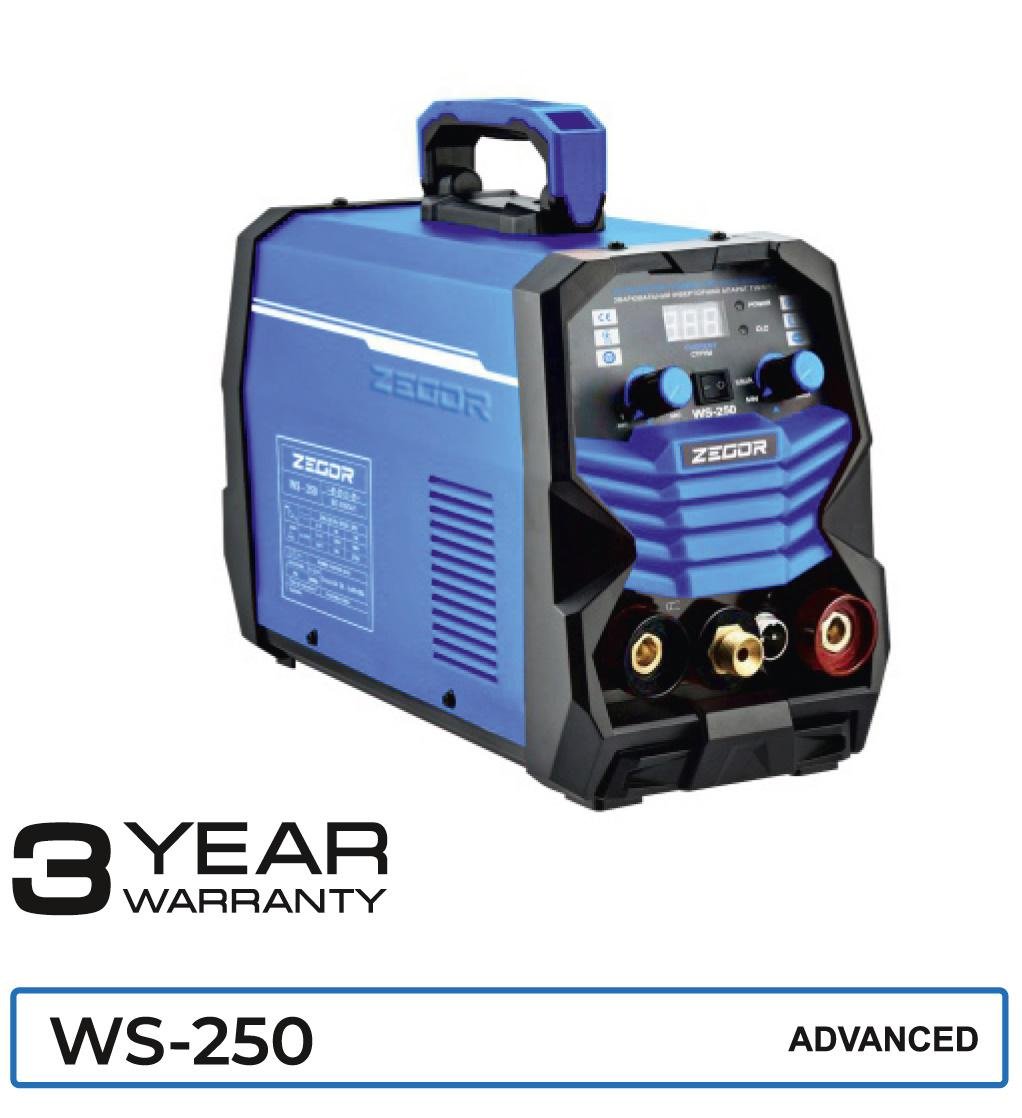 Інверторний апарат аргонодугового зварювання Zegor WS-250/IGBT/5,3 кВт/MMA TIG зварювання - фото 8 Інверторний апарат аргонодугового зварювання Zegor WS-250/IGBT/5,3 кВт/MMA TIG зварювання - фото 8