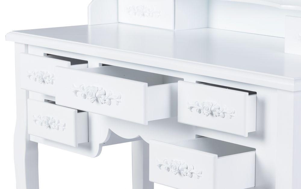 Туалетний столик GoodHome W-HY-006 із табуретом Білий (9091) - фото 3