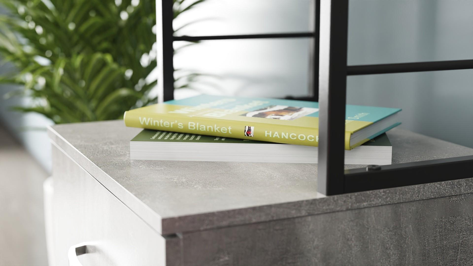 Стіл-тумба трансформер Ferrum-decor Смарт 4/1 з етажеркою метал/ДСП 16 мм 1430x1450x500 мм Чорний/Бетон (FRD-105129) - фото 8 Стіл-тумба трансформер Ferrum-decor Смарт 4/1 з етажеркою метал/ДСП 16 мм 1430x1450x500 мм Чорний/Бетон (FRD-105129) - фото 8