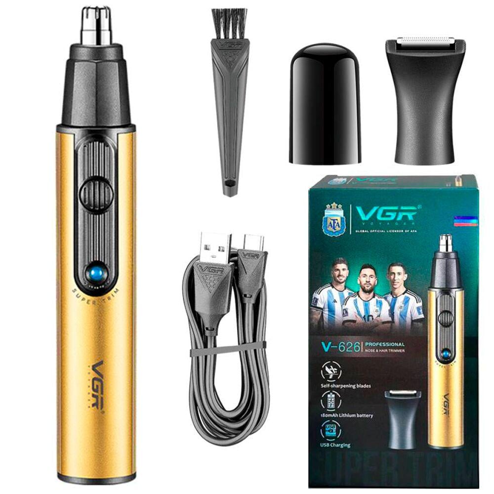 Тример для стрижки VGR V-626 акумуляторний з USB зарядкою Жовтий (ML-06384)