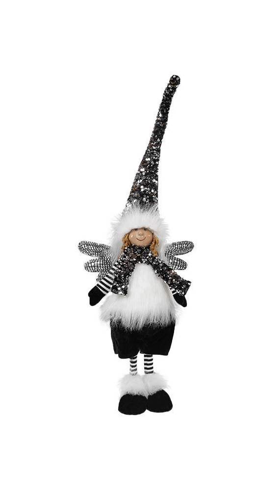 Игрушка мягкая Ангел 20х12х75 см Black/White