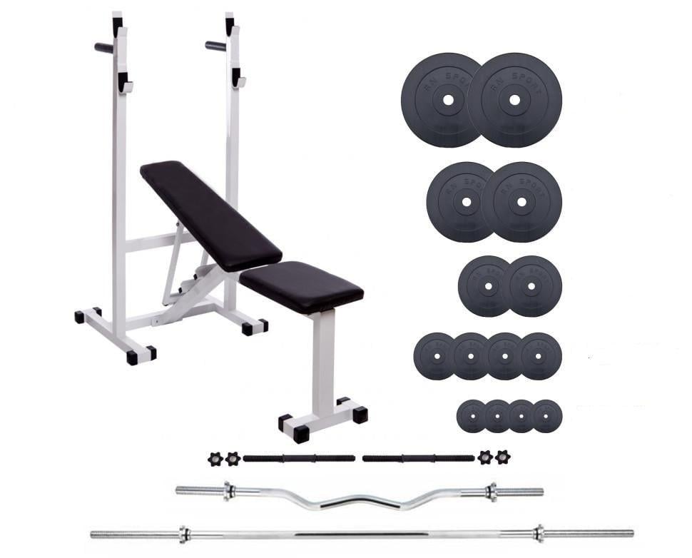 Скамейка для жима RN-Sport Top со штангой 83 кг/3 грифами (2522949810_rn_2)