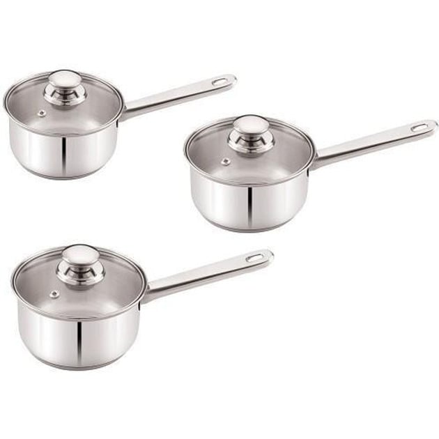 Набор сотейников Empire EM5517 из нержавеющей стали 1,0/1,5/2,0 л 3 шт. (555231)
