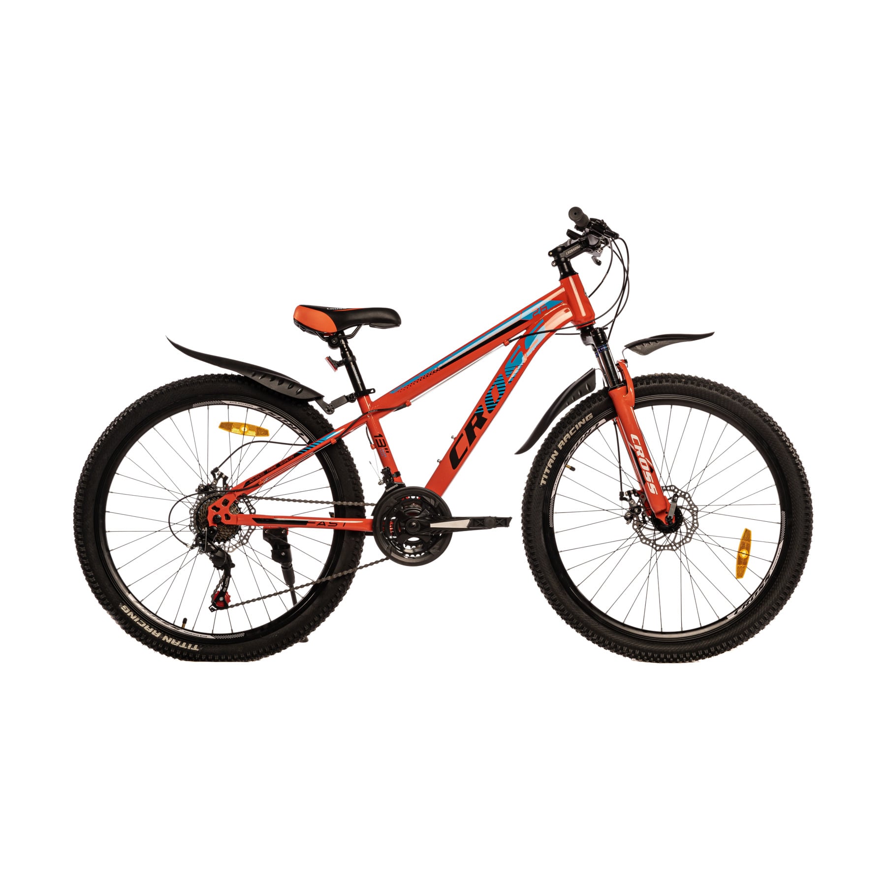Велосипед Cross Fast от 145 см 26" 15" Orange/Black/Blue (9c0f78bc)