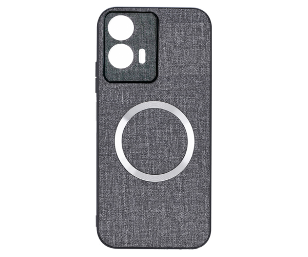 Чехол накладка New Textile Magnetic Ring для Motorola Moto G24 Серый