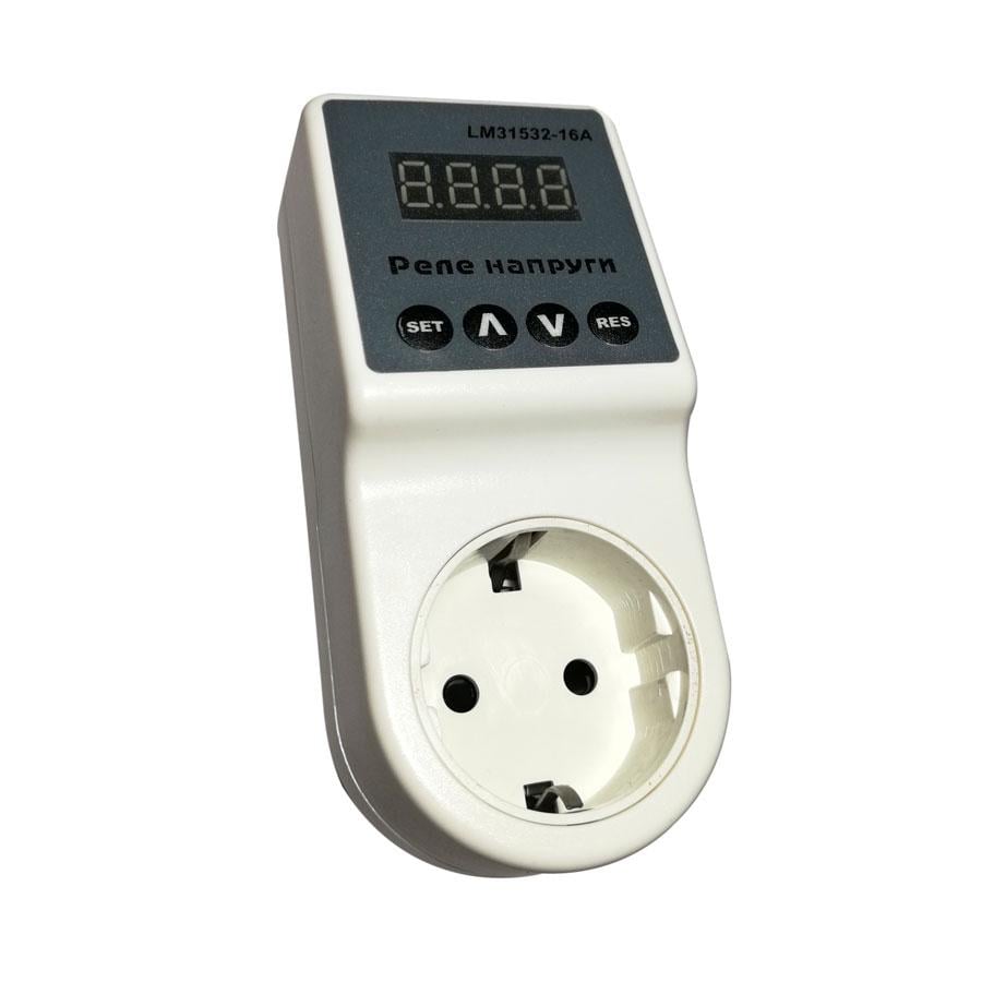 Реле контроля напряжения в розетку Аско-Укрем URate S-16 AC 230V 16A (500114)