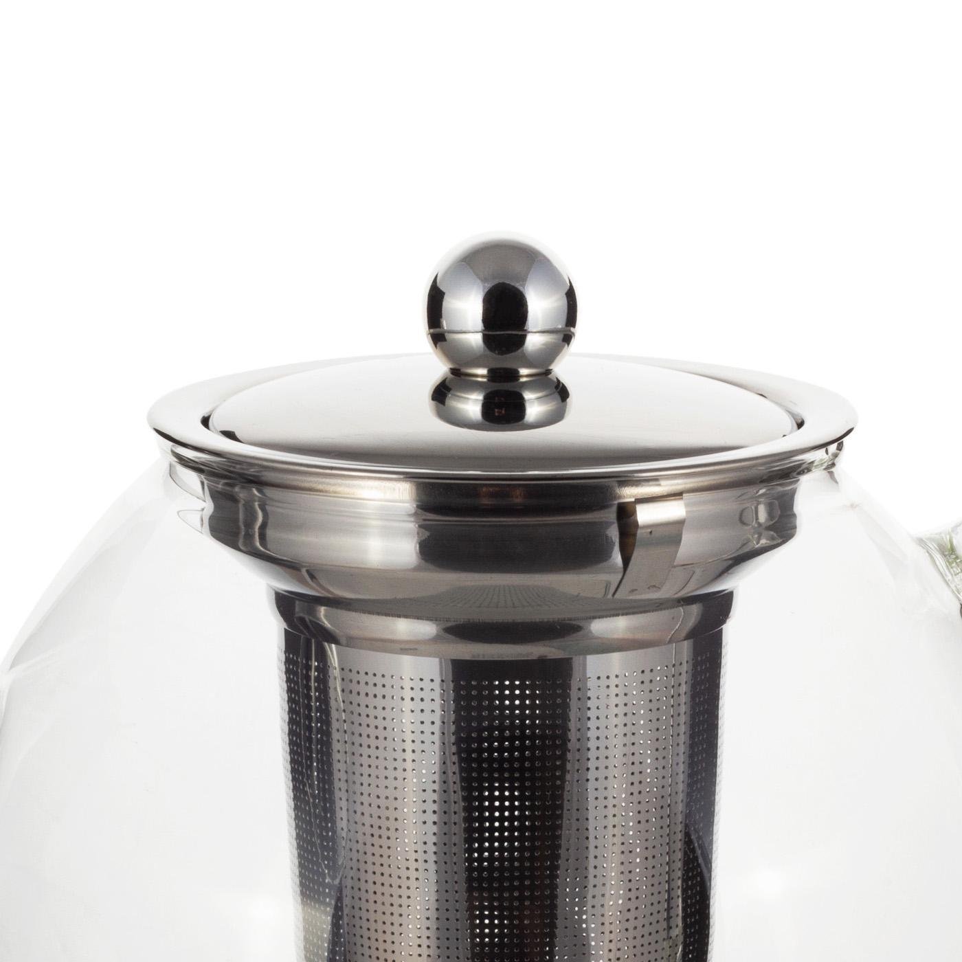 Заварочный чайник со стеклянной ручкой Kamille KM-0784L из нержавеющей стали и термостойкого стекла 1500 мл Прозрачный (150-84-0784L) - фото 2 Заварочный чайник со стеклянной ручкой Kamille KM-0784L из нержавеющей стали и термостойкого стекла 1500 мл Прозрачный (150-84-0784L) - фото 2