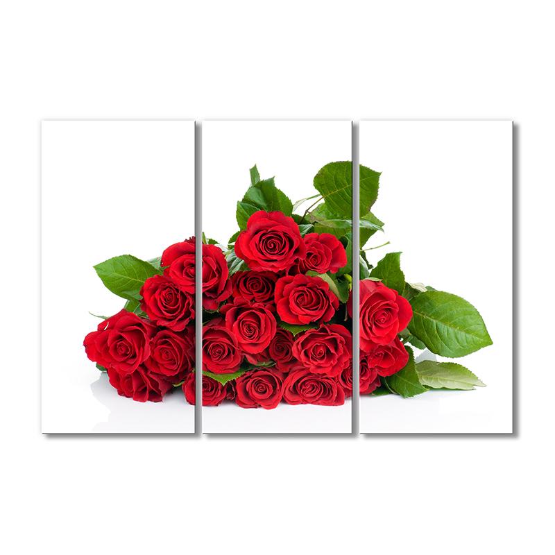 Картина модульная Букет роз 3 модуля 50x75 см