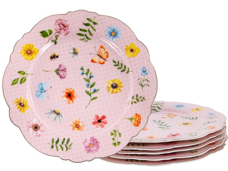 Набор из 6 фарфоровых тарелок Lefard Blossom 922-082 21 см