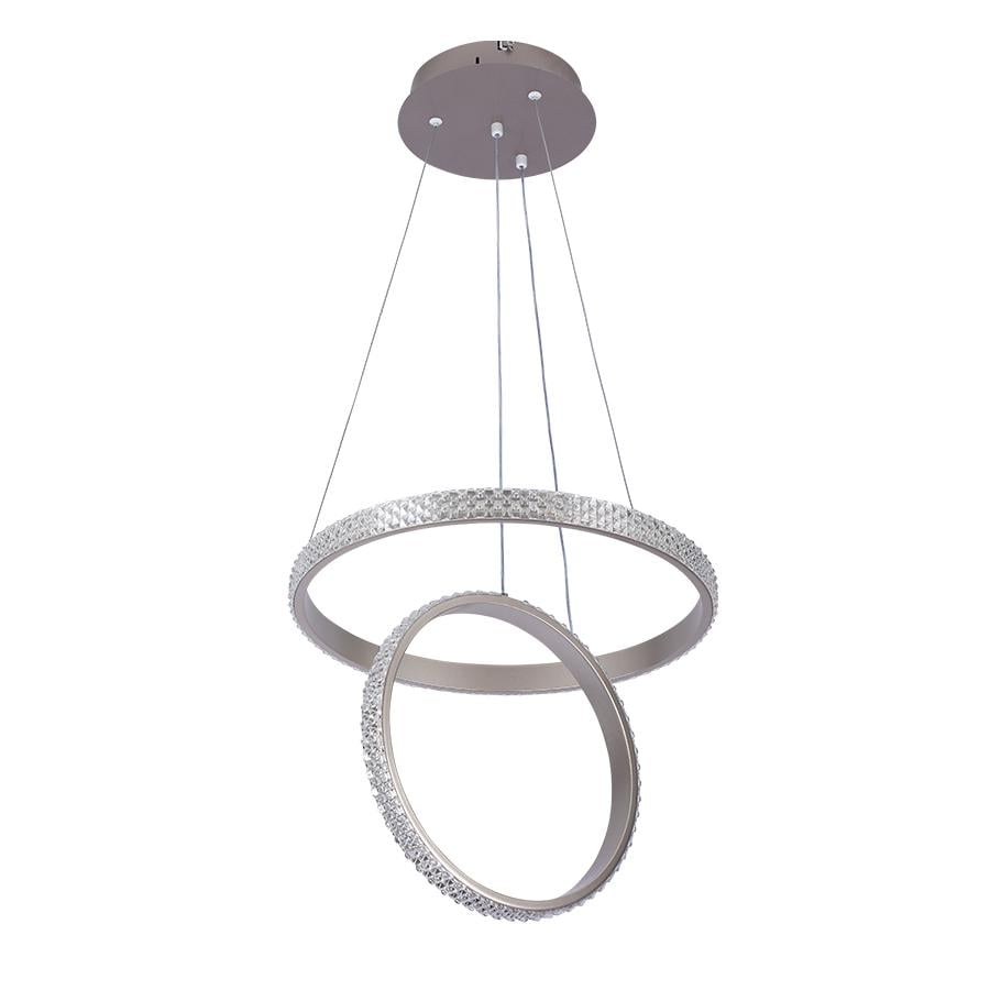 Люстра підвісна світлодіодна кільця Levistella 7871222 400/300 CF Сріблястий