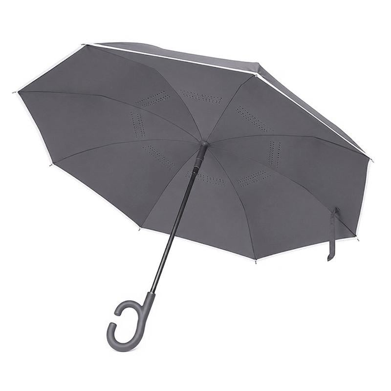Зонтик наоборот Up-Brella 1160 трость обратной сборки Smoke Grey (36490850)