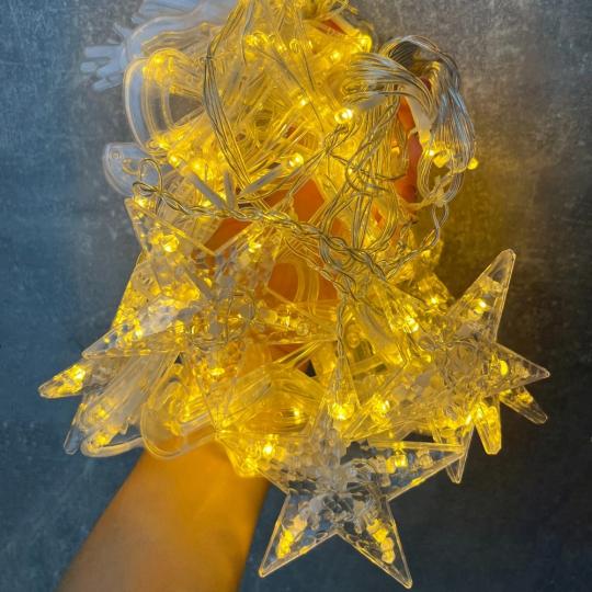 Гірлянда-штора світлодіодна Зіроньки 140 LED з ПВХ від електромережі 3,2х0,6 м Жовтий (150-81-9133-033) - фото 2 Гірлянда-штора світлодіодна Зіроньки 140 LED з ПВХ від електромережі 3,2х0,6 м Жовтий (150-81-9133-033) - фото 2