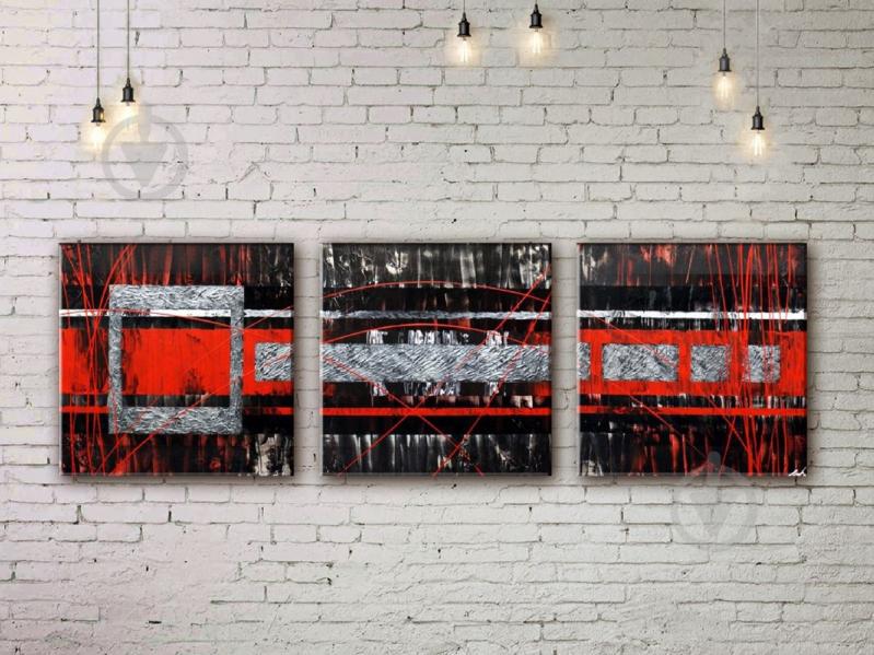 Модульная картина акрилом абстракция ArtStar MHM17_3_097 размер 45 х 135 см