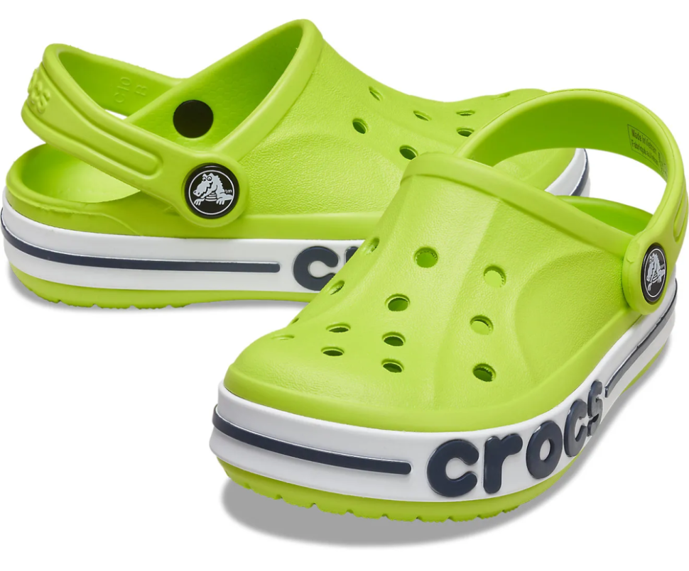 Сабо дитячі для хлопчика Crocs Bayaband Clog Kids' Lime р. 21-22 Punch/Navy (12832)