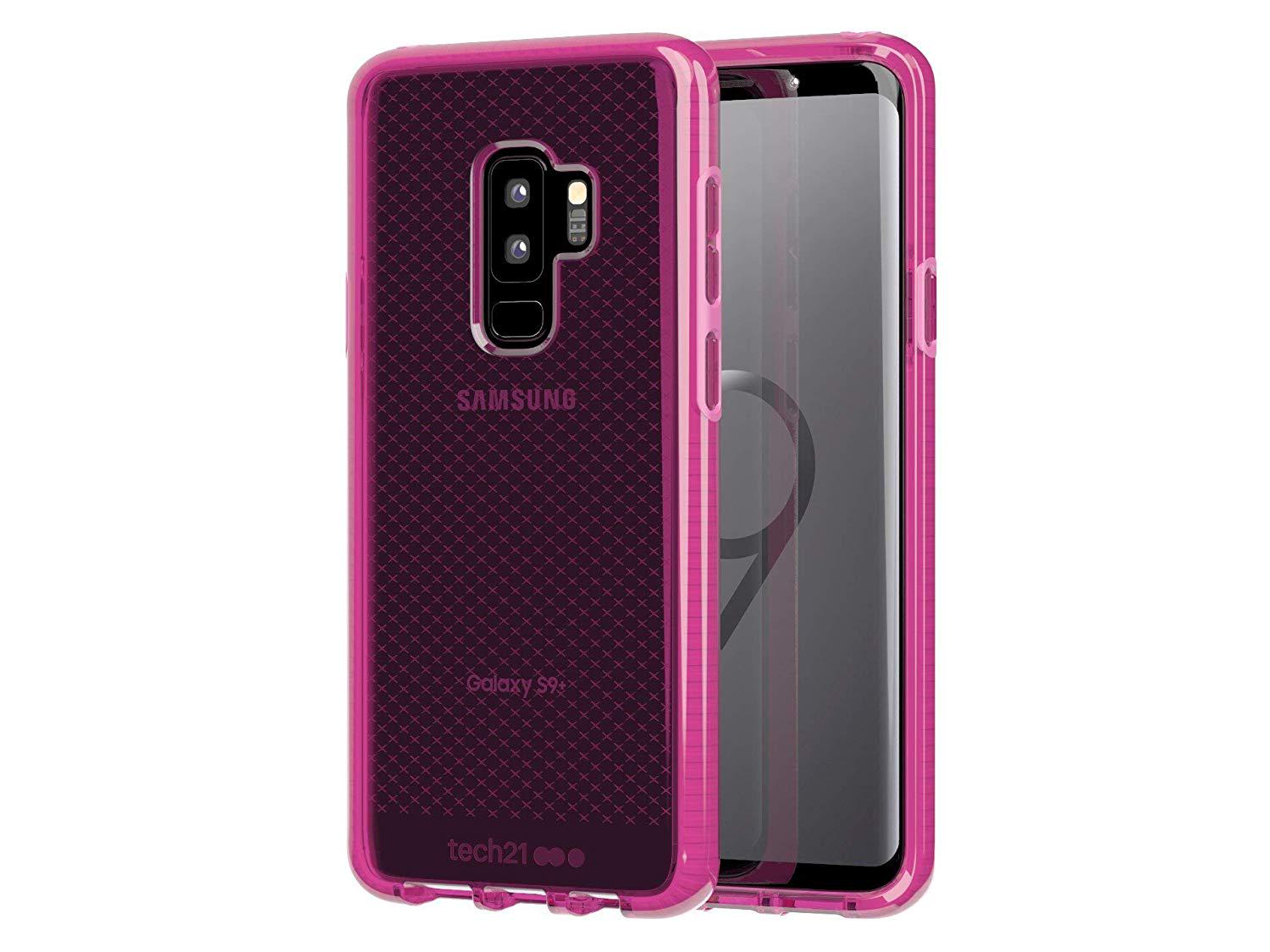 Фирменный противоударный чехол tech21 Evo Check SM для Samsung Galaxy S9+ Plus Fuschia Розовый (5537)