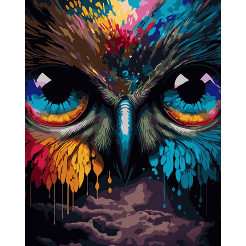 Картина за номерами Strateg Преміум Кольорові очі 40x50 см (GS973)