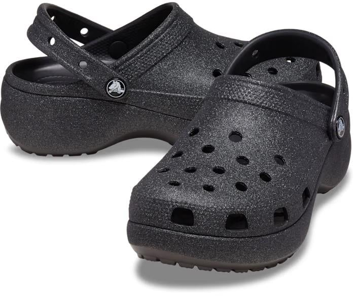 Сабо з блискітками Crocs Classic Platform Glitter р. 38-39 Black (23320581)