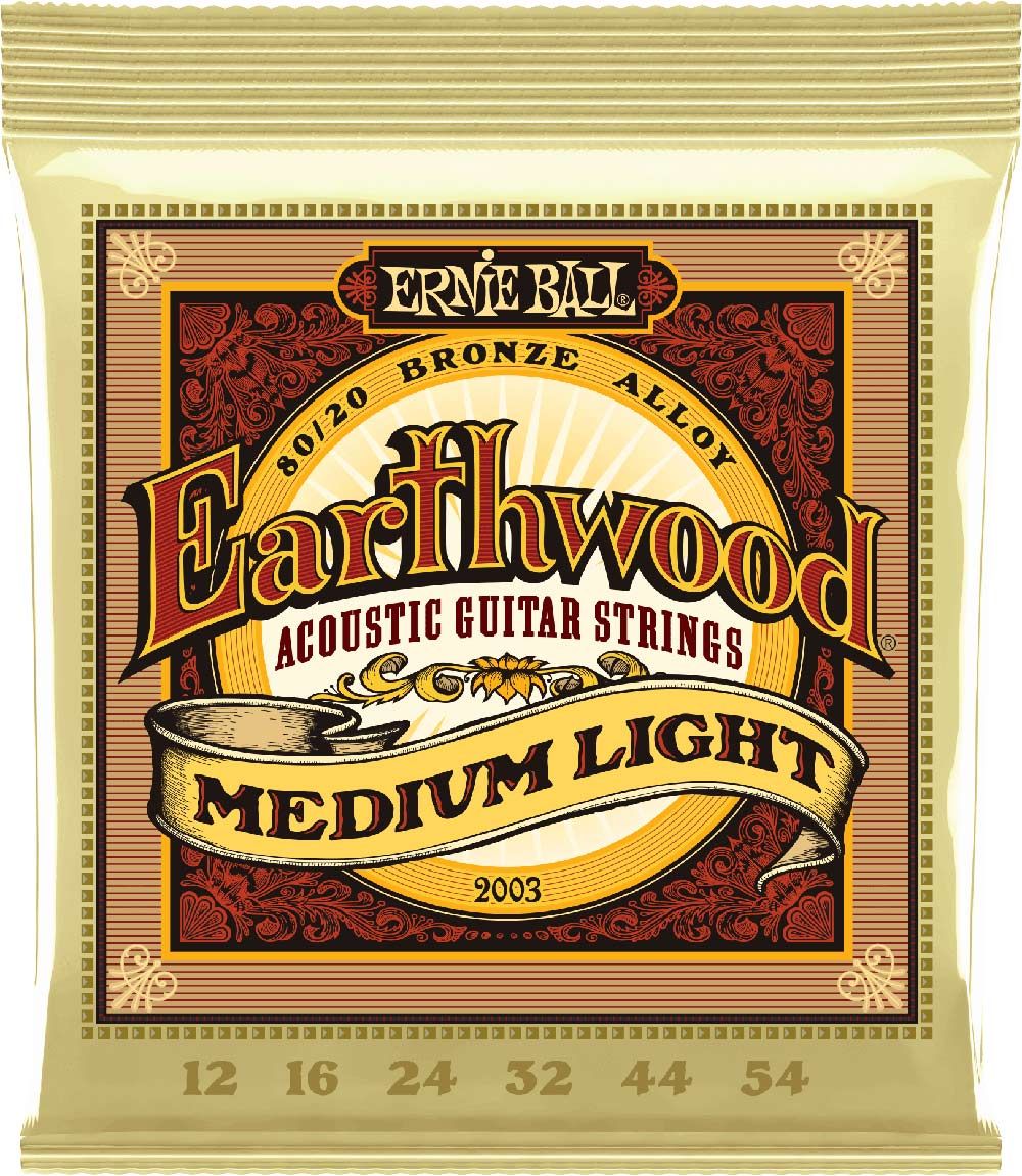 Струны для гитары Ernie Ball 2003 Earthwood 80/20 Bronze 12-54 Medium Light - фото 1