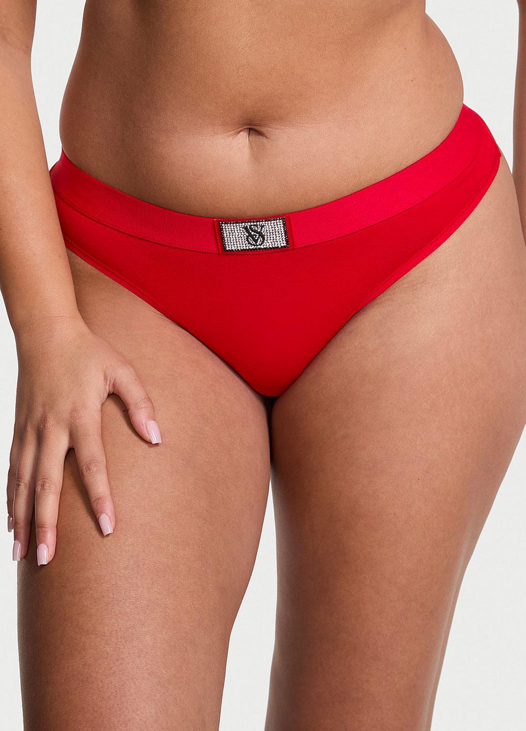Трусики зі стразами Victoria's Secret XS Червоний (144000431953QD4XS)
