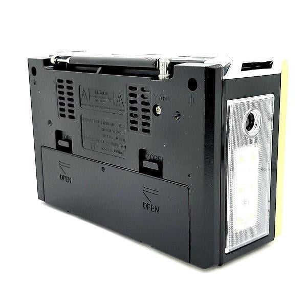 Радиоприемник всехволновой GOLON RX-381BT FM аккумуляторный с фонариком Gold (RX-381BT Gold) - фото 2 Радиоприемник всехволновой GOLON RX-381BT FM аккумуляторный с фонариком Gold (RX-381BT Gold) - фото 2