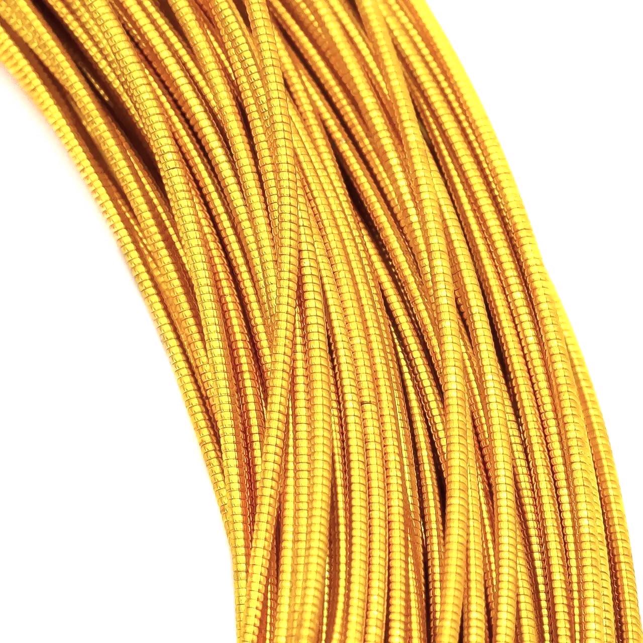 Канитель жесткая 1,2 мм 1 м Золото яркое (КТ0003ж49)