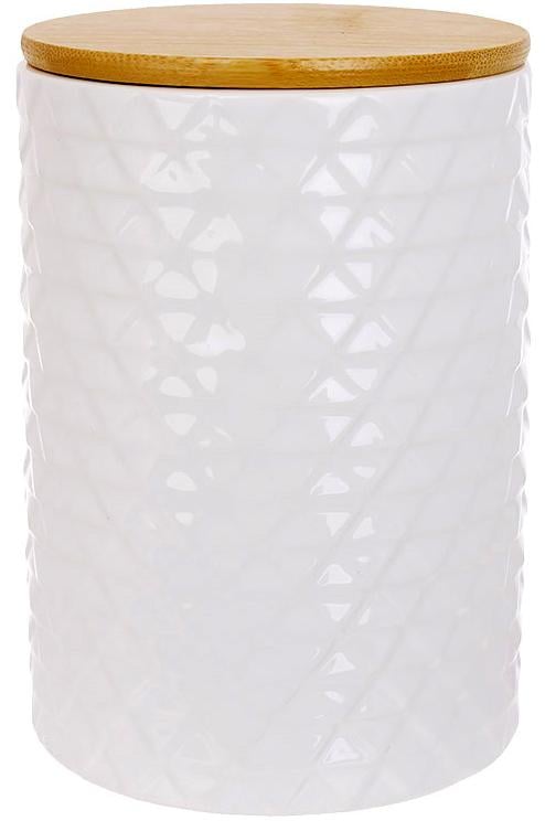 Банка керамическая для сыпучих продуктов Merceyl в треугольник 700 мл матовая Белый