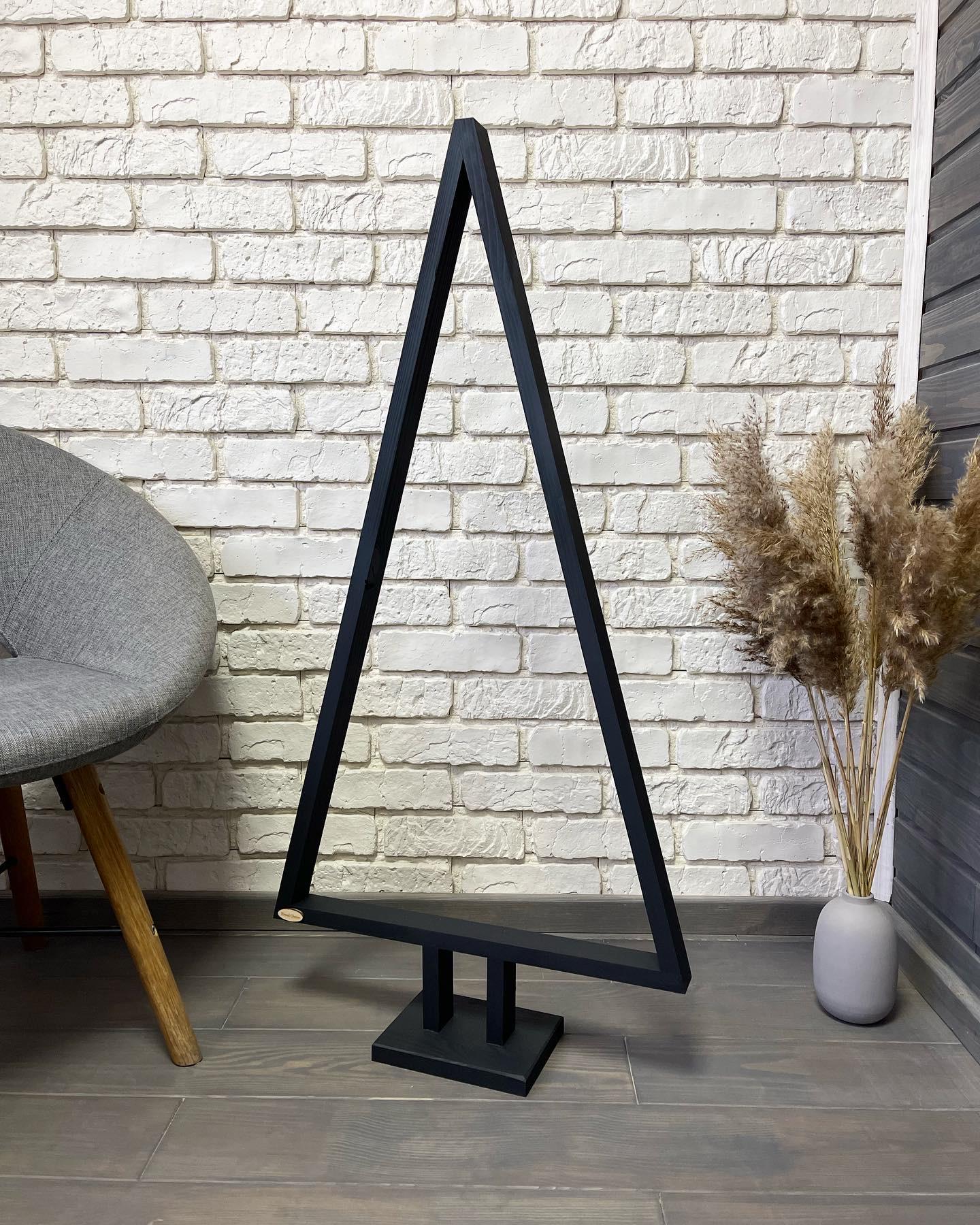 Елка деревянная эко 50х100 см Черный - фото 1