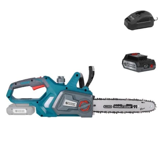 Электропила цепная аккумуляторная Konner&Sohnen KS CS20V-12 set с аккумулятором и зарядным устройством (63241)