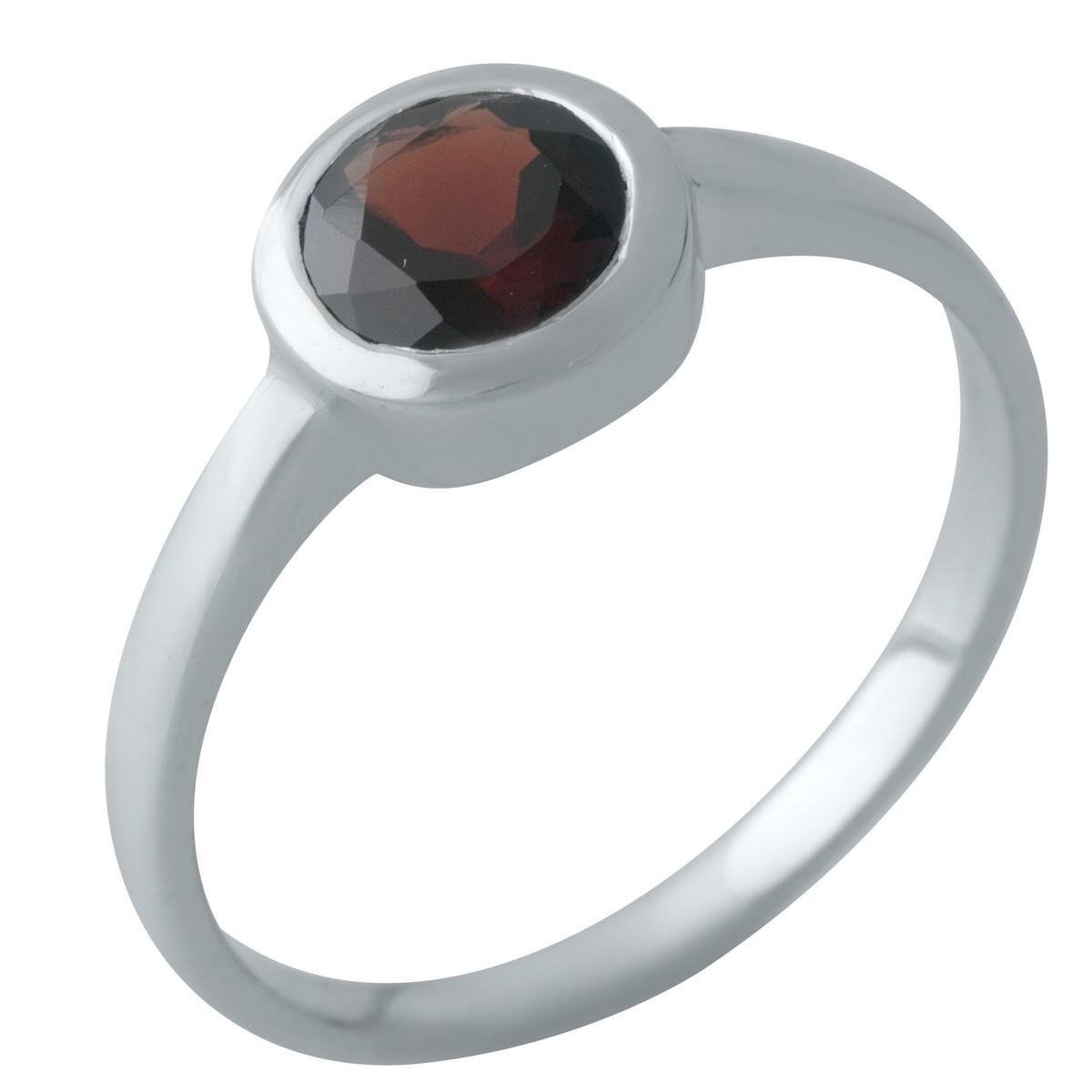 Кольцо серебряное с натуральным гранатом 0,942 ct 2,19 г р. 17,5 (1133354)