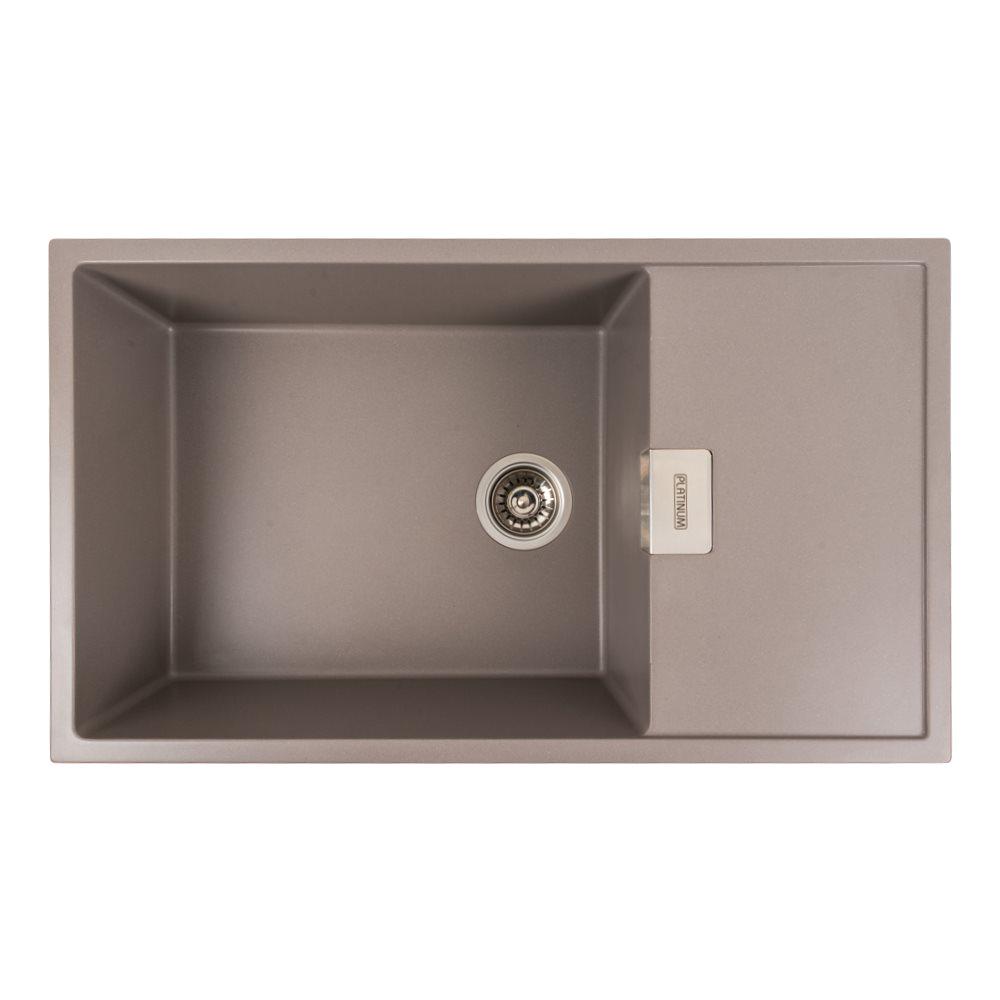 Мойка для кухни гранитная Platinum 8650 DIAMOND матовая Дюна - фото 1 Мойка для кухни гранитная Platinum 8650 DIAMOND матовая Дюна - фото 1