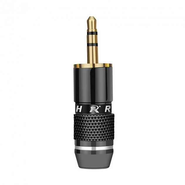 Штекер металлический SUNROZ под пайку FreeEnd-Jack 3,5 мм TRS 3 pin Black (A48331)