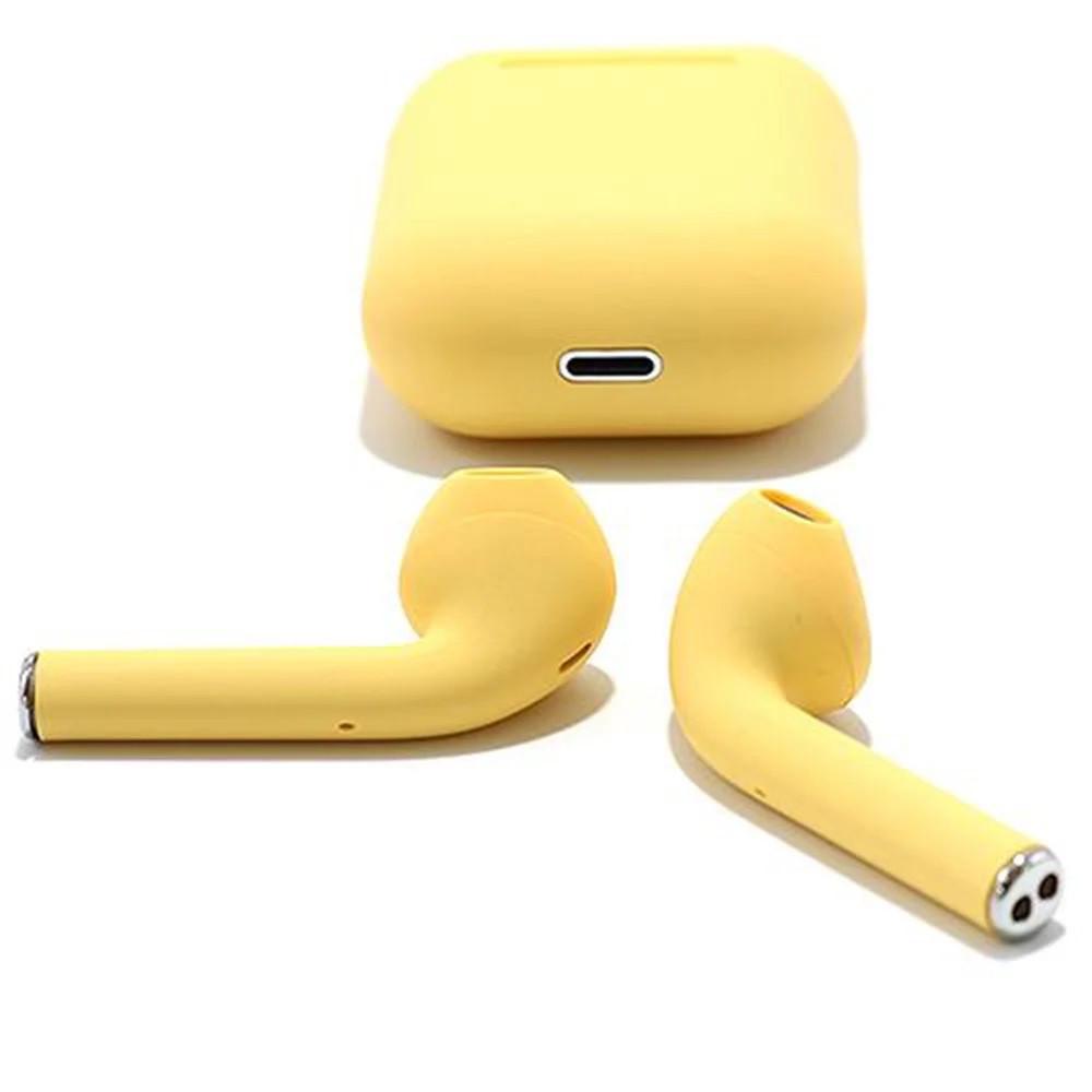 Наушники беспроводные inPods i12 Macaron TWS Air 2 с сенсорным управлением Bluetooth 5.0 Желтый