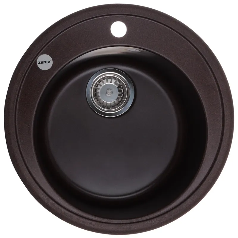 Мойка кухонная Zerix ZS-510R-12 Коричневый (ZX4536)