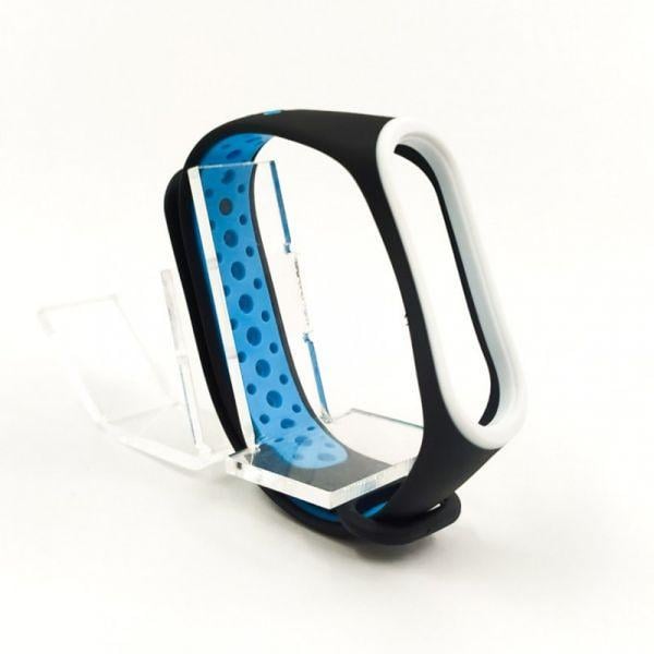 Ремешок силиконовый Nike Sport для Mi Band 3/4 Black/Blue (12606174) Ремешок силиконовый Nike Sport для Mi Band 3/4 Black/Blue (12606174)