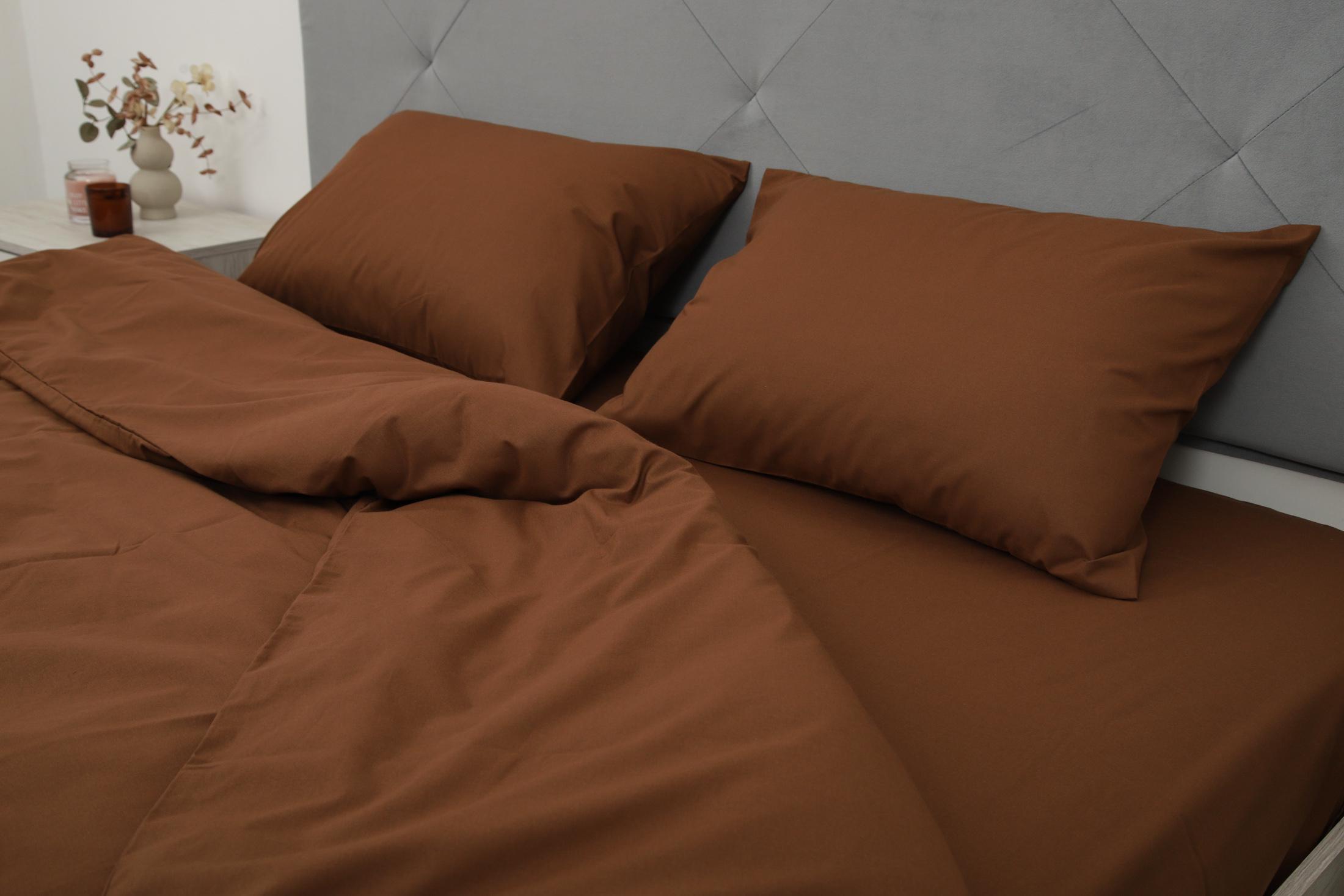 Комплект постельного белья евро Amore 1033 ранфорс Коричневый (KPB-Ae-R-1033(50x70)_) - фото 5 Комплект постельного белья евро Amore 1033 ранфорс Коричневый (KPB-Ae-R-1033(50x70)_) - фото 5