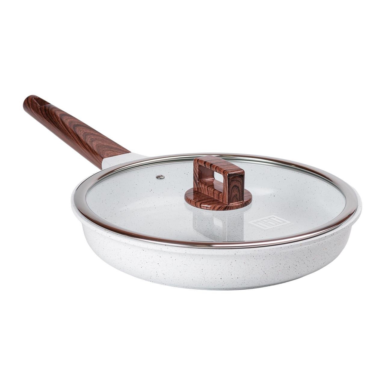 Сковорода алюмінієва MGC з керамічним покриттям антипригарним 2,7 л Ø 28 см Білий