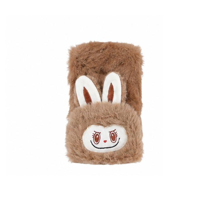 Перчатки детские норковые зимние one size Коричневый (L05-07)