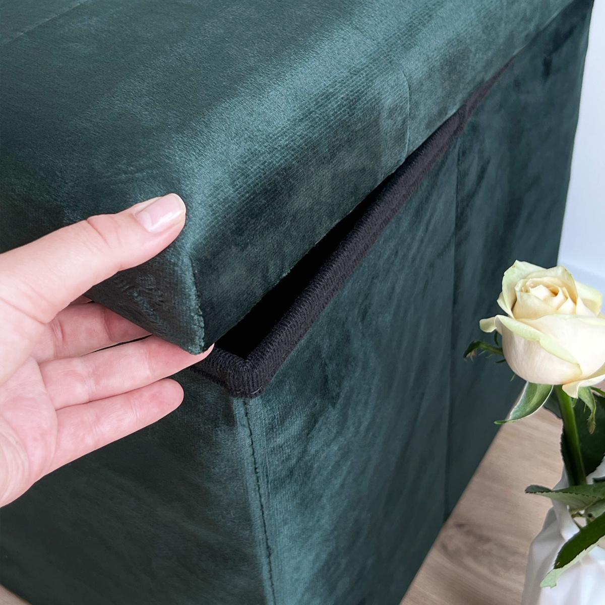 Пуф для зберігання велюровий MVM TH-05 Зелений (TH-05 GREEN) - фото 5 Пуф для зберігання велюровий MVM TH-05 Зелений (TH-05 GREEN) - фото 5