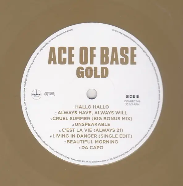 Виниловая пластинка LP Ace Of Base Gold Gold Vinyl - фото 4