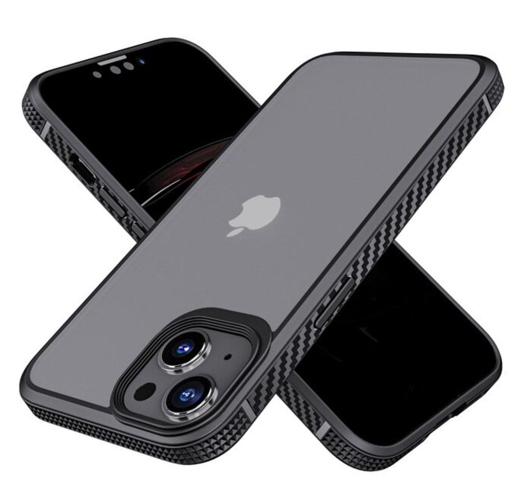 Противоударный бампер чехол Primolux Transparent для смартфона Apple iPhone 15 Plus - Black - фото 2