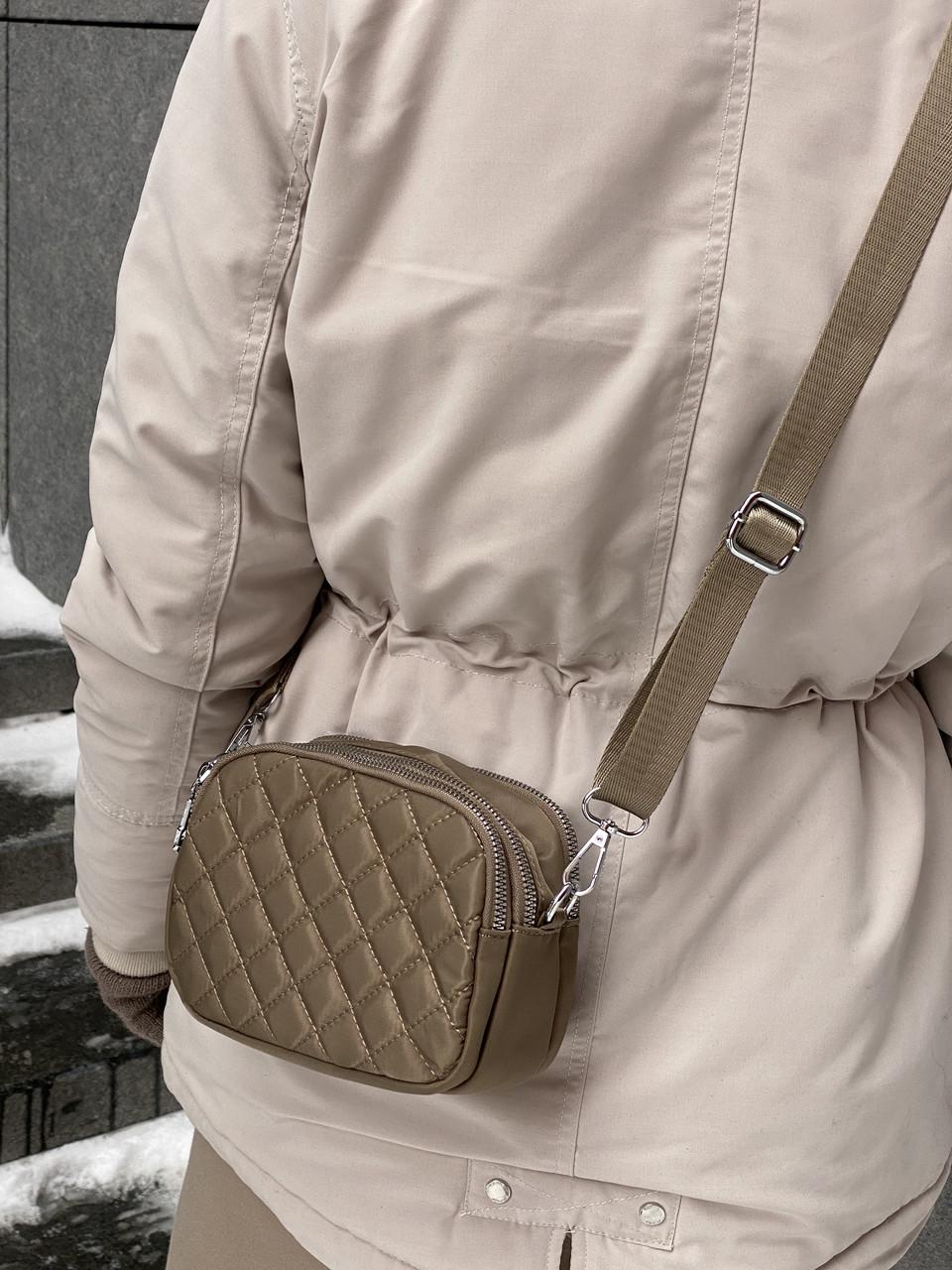 Женская сумка классическая кросс-боди Бежевый (18242860)