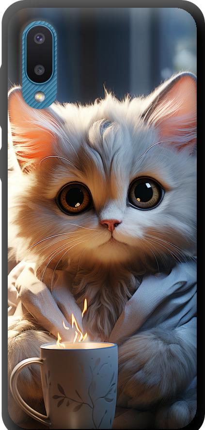 Чехол на Samsung Galaxy A02 A022G White cat (5646b-2260-42517) Чехол на Samsung Galaxy A02 A022G White cat (5646b-2260-42517)