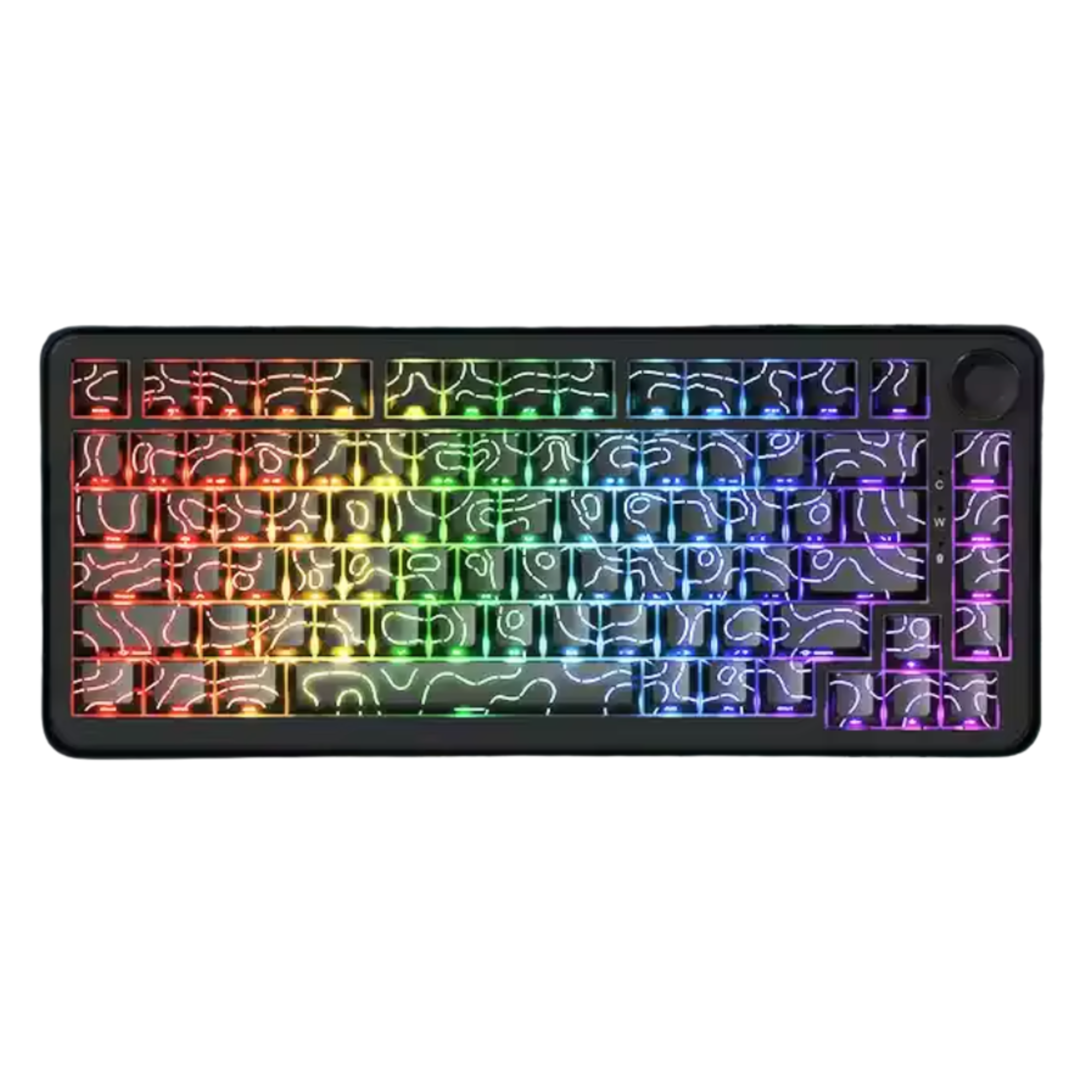 Клавиатура механическая Ajazz AK820 MAX ULTRA ENG/наклейки UA/RU Black/RGB (26138737)