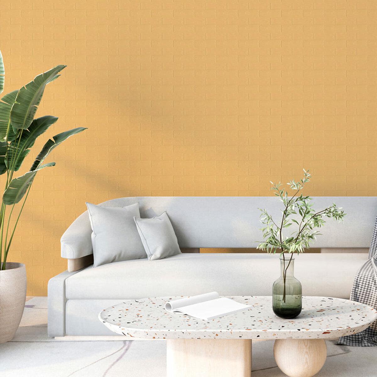 Панель самоклеящаяся 3D кирпич 009-3 700х770х3 мм Желто-песочный (SW-00000229) - фото 5 Панель самоклеящаяся 3D кирпич 009-3 700х770х3 мм Желто-песочный (SW-00000229) - фото 5