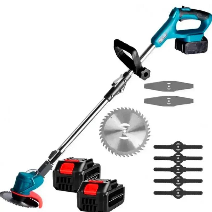 Триммер садовый 48V 2 акуумулятора 3 вида насадок (158)